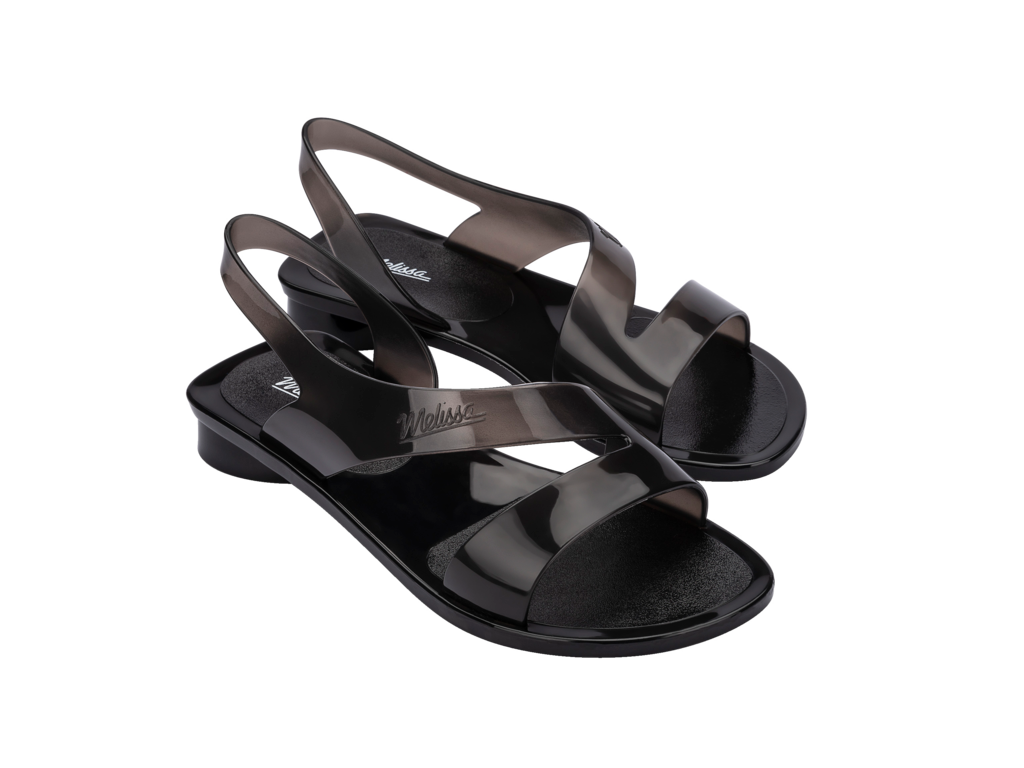 Black jelly sandals sales